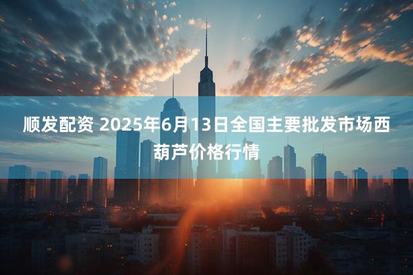 顺发配资 2025年6月13日全国主要批发市场西葫芦价格行情